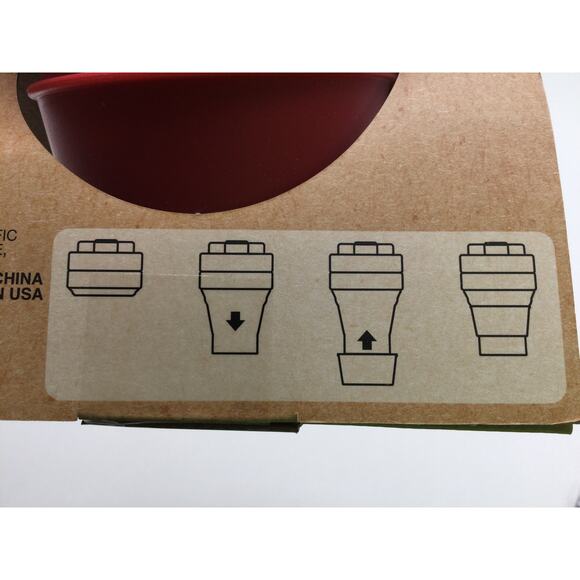 Collapsible Silicone Reusable Mug and Heat Sleeve NIP - Picture 7 of 8